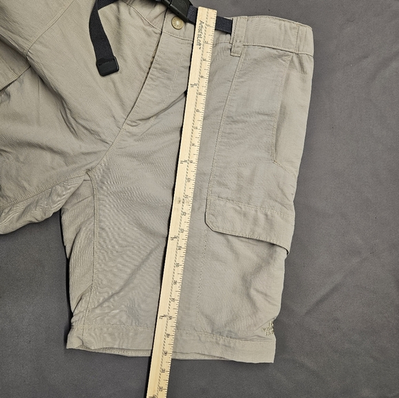 The North Face Nylon Cargo Hiking Shorts MENS SZ L Beige Pockets Belted Outdoors - Picture 4 of 8
